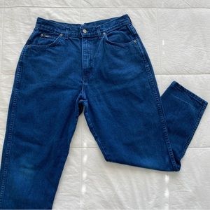 High rise blue denim mom jeans